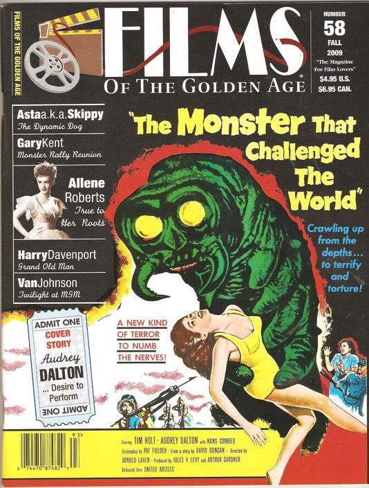 FILMS OF THE GOLDEN AGE magazine side cover Issue 58 September/October/November 2009