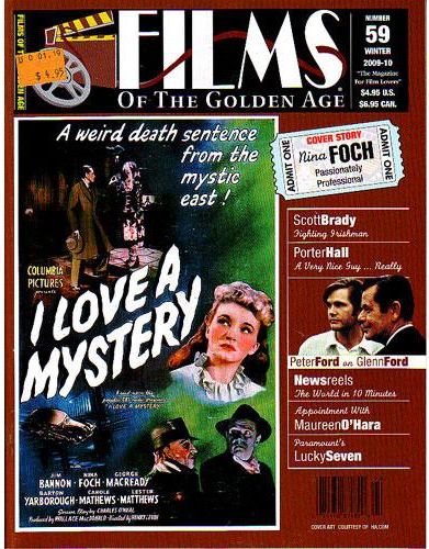 FILMS OF THE GOLDEN AGE magazine side cover Issue 59 Dec/January/February 2010