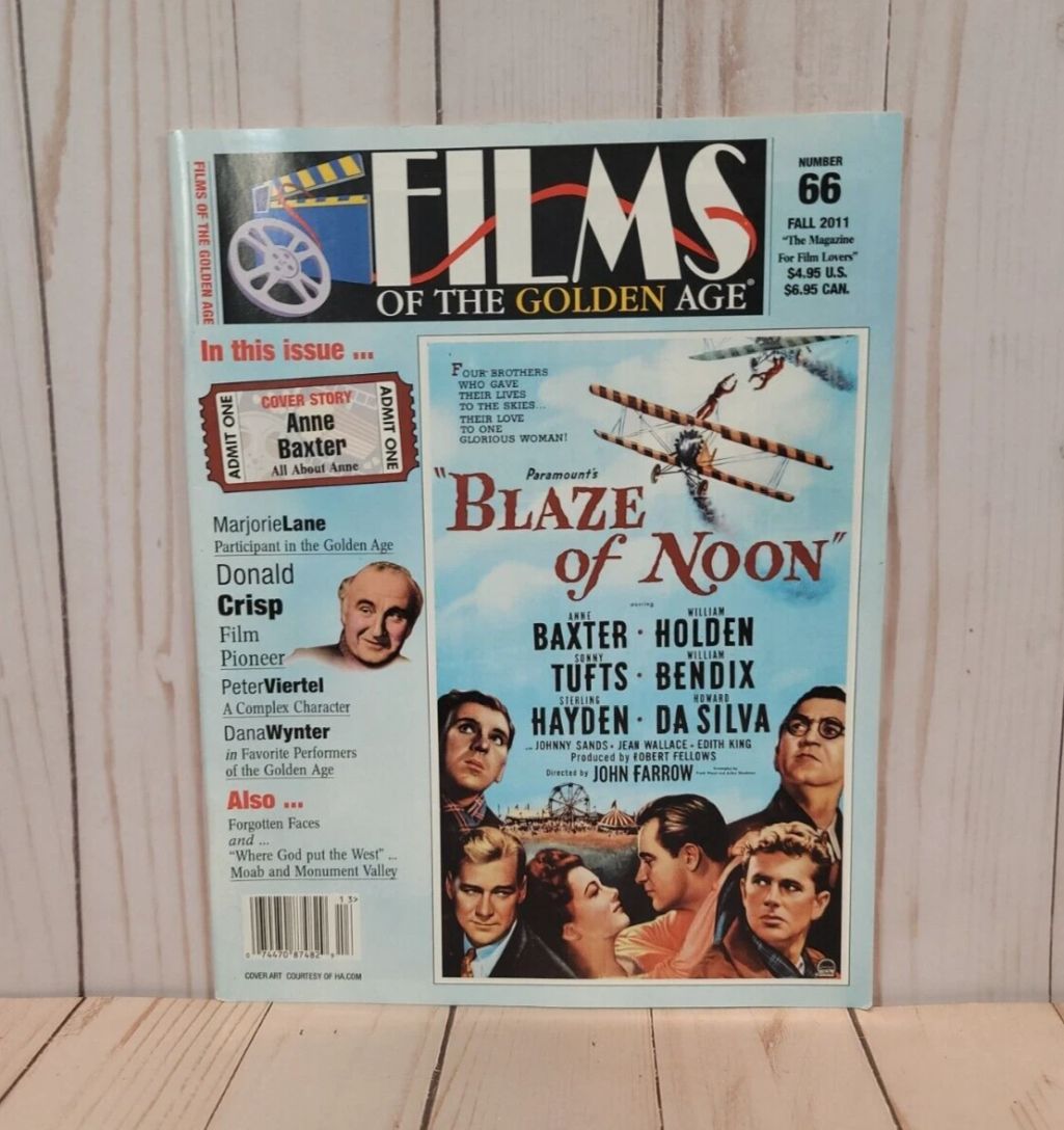 FILMS OF THE GOLDEN AGE magazine side cover Issue 66 Fall September/October/November 2011