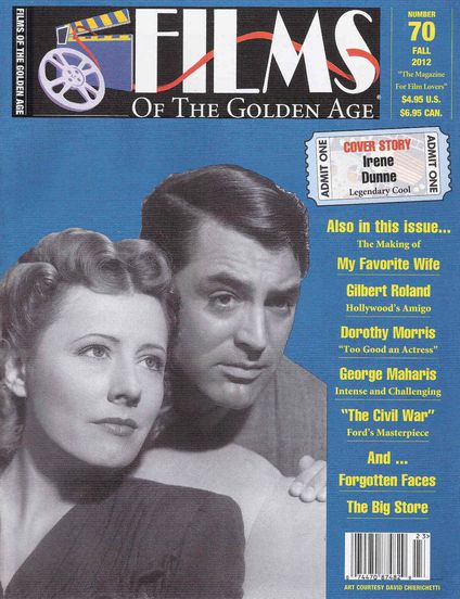 FILMS OF THE GOLDEN AGE magazine side cover Issue 70 Fall 2012