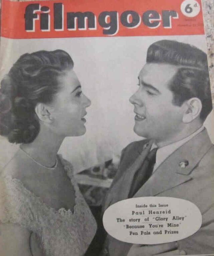 FILMGOER magazine side cover 29 November 1952