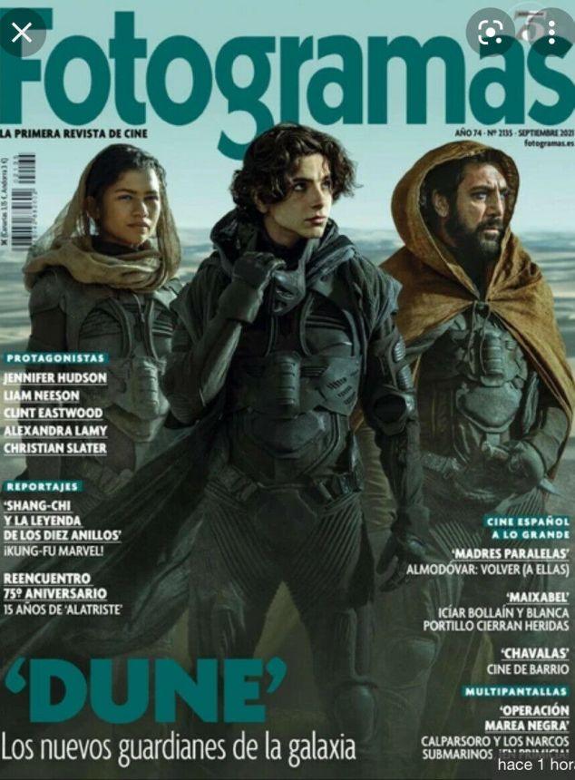 FOTOGRAMAS magazine side cover Issue 2135  September 2021