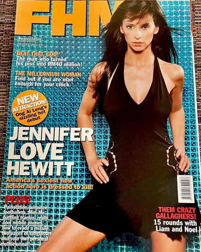 FHM MALAYSIA magazine side cover  October 2002