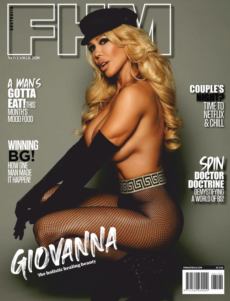 FHM AUSTRALIA magazine side cover  November 2020