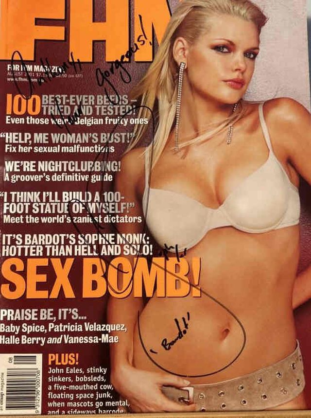 FHM AUSTRALIA magazine side cover  August 2001