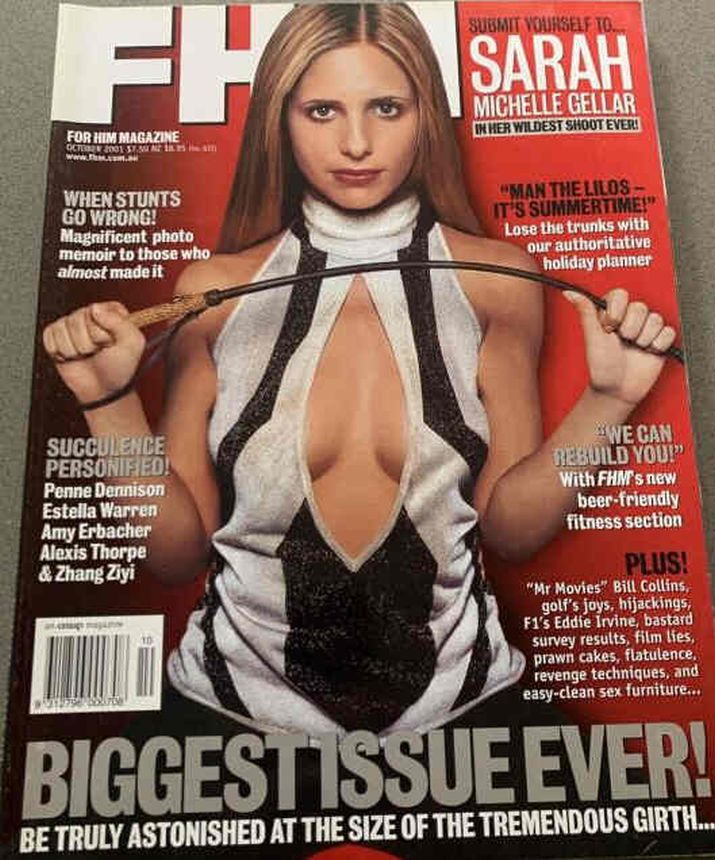 FHM AUSTRALIA magazine side cover  October 2001