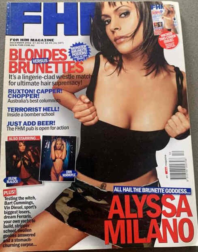 FHM AUSTRALIA magazine side cover  December 2002