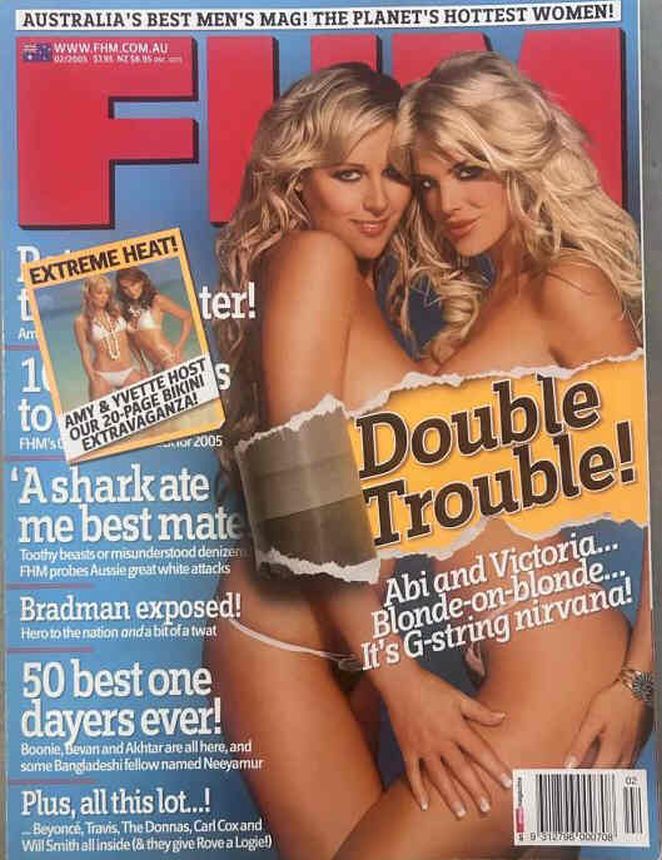 FHM AUSTRALIA magazine side cover  February 2005