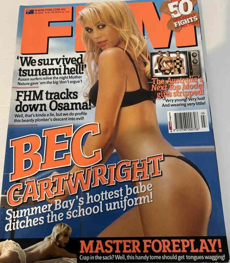 FHM AUSTRALIA magazine side cover  March 2005