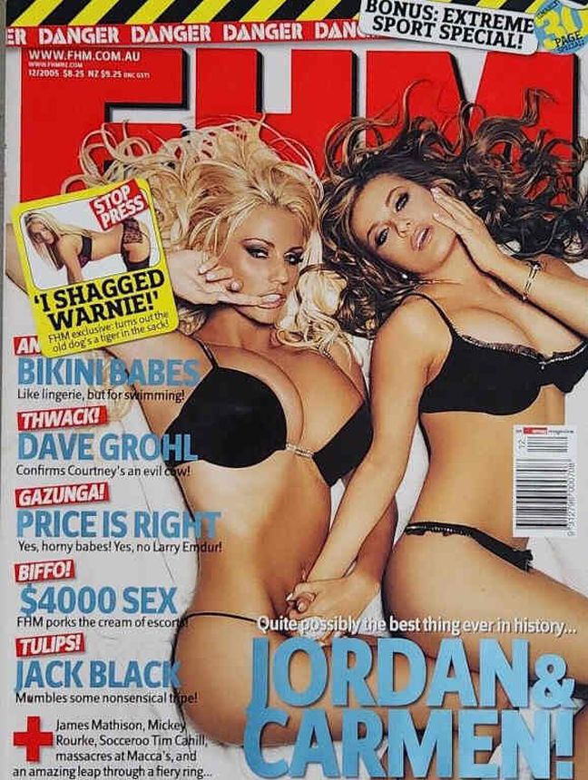 FHM AUSTRALIA magazine side cover  December 2005