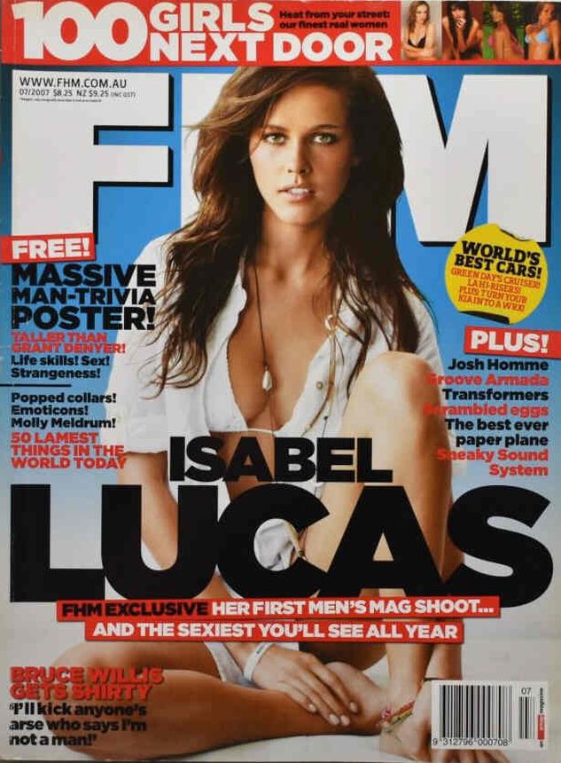FHM AUSTRALIA magazine side cover  July 2007