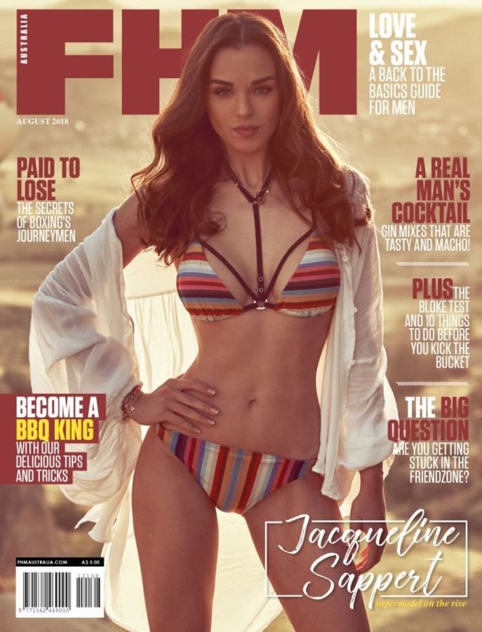 FHM AUSTRALIA magazine side cover  August 2018