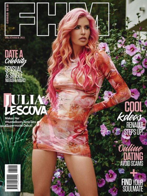 FHM CANADA magazine side cover  December 2021