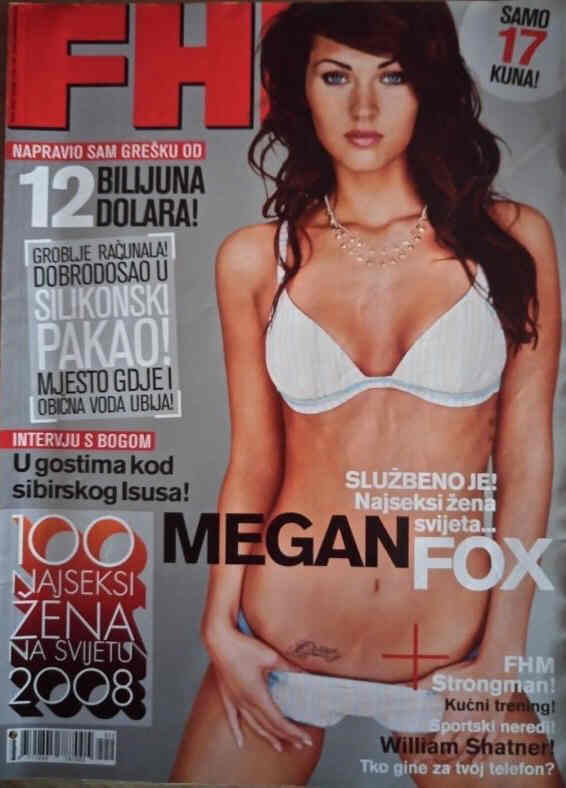 FHM CROATIA magazine side cover  July 2008