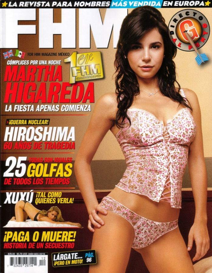 FHM MEXICO magazine side cover  August 2005