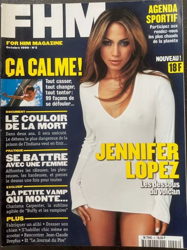 FHM FRANCE magazine side cover Issue 3  October 1999