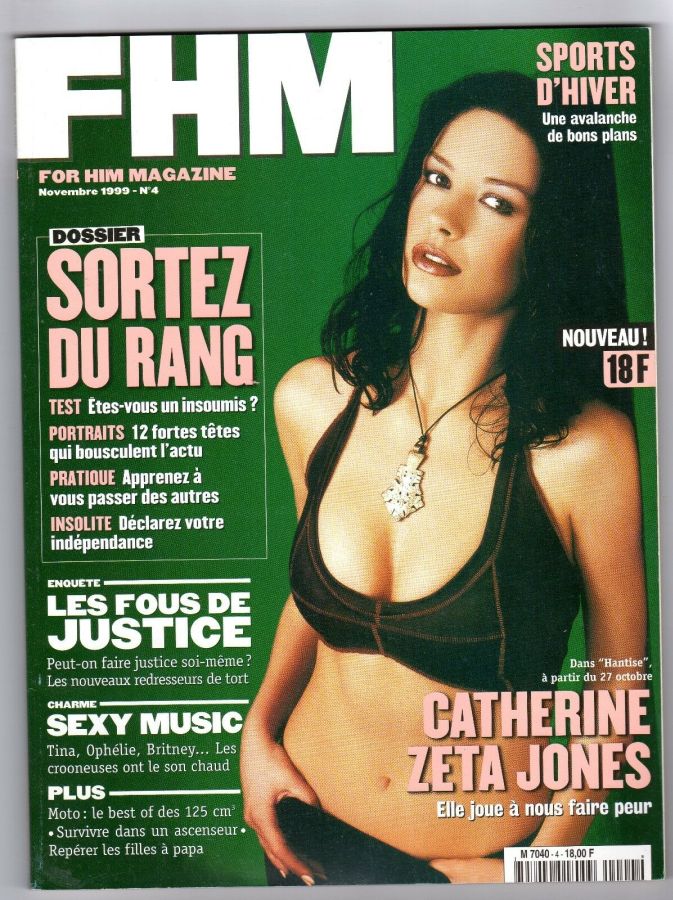 FHM FRANCE magazine side cover Issue 4  November 1999