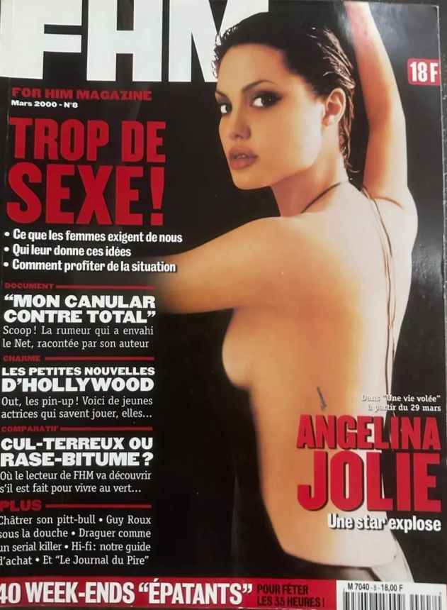 FHM FRANCE magazine side cover Issue 8  March 2000