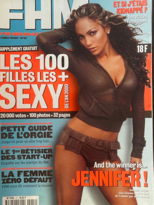 FHM FRANCE magazine side cover Issue 12  July 2000