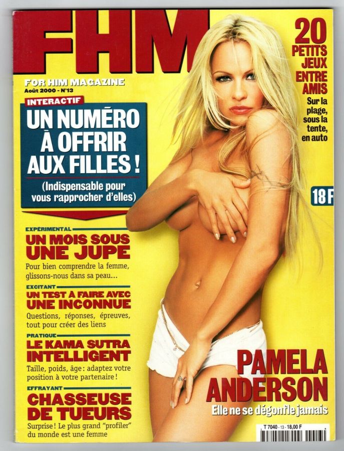 FHM FRANCE magazine side cover Issue 13  August 2000