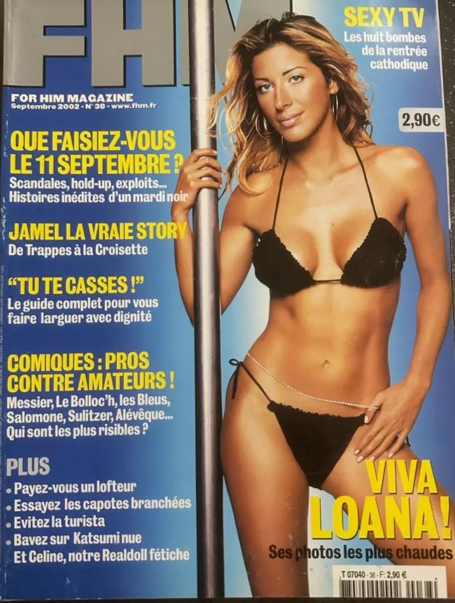 FHM FRANCE magazine side cover  September 2002