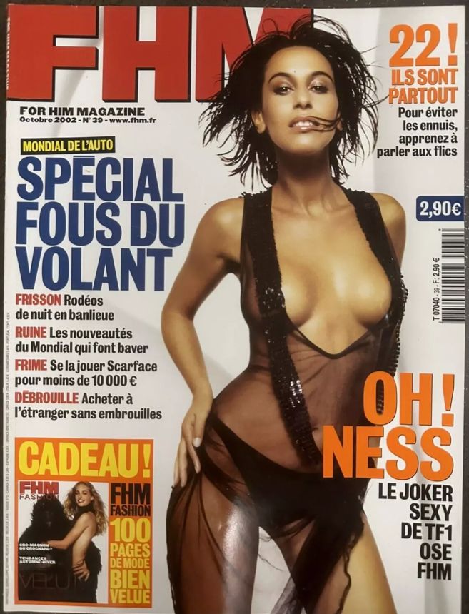 FHM FRANCE magazine side cover  October 2002