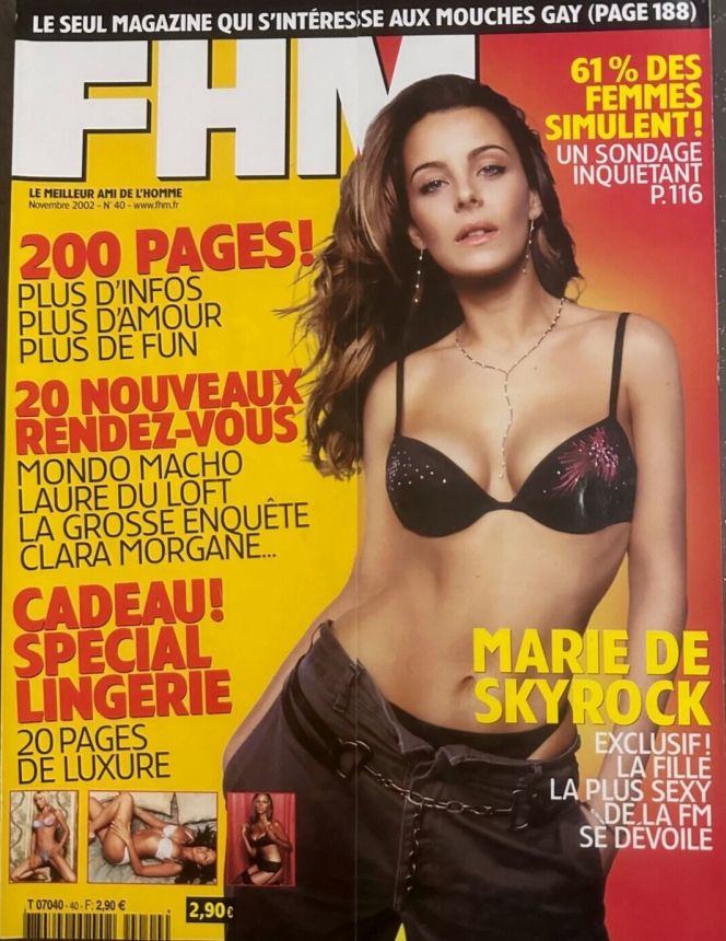 FHM FRANCE magazine side cover  November 2002