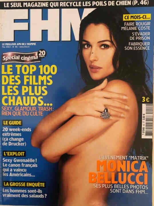 FHM FRANCE magazine side cover  May 2003