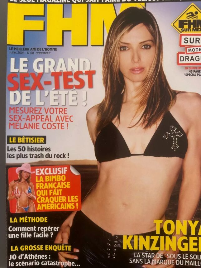 FHM FRANCE magazine side cover  July 2004