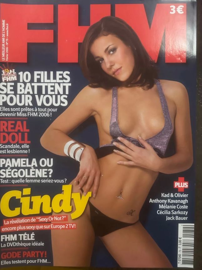 FHM FRANCE magazine side cover  February 2006