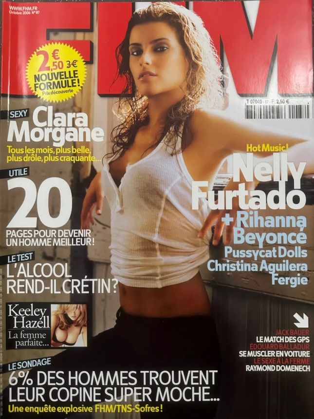 FHM FRANCE magazine side cover  October 2006
