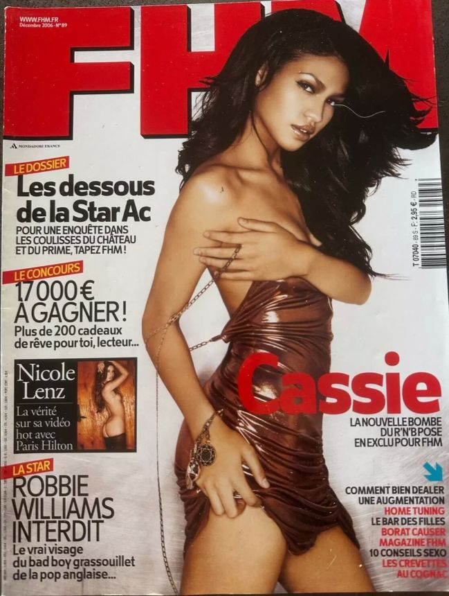 FHM FRANCE magazine side cover  December 2006