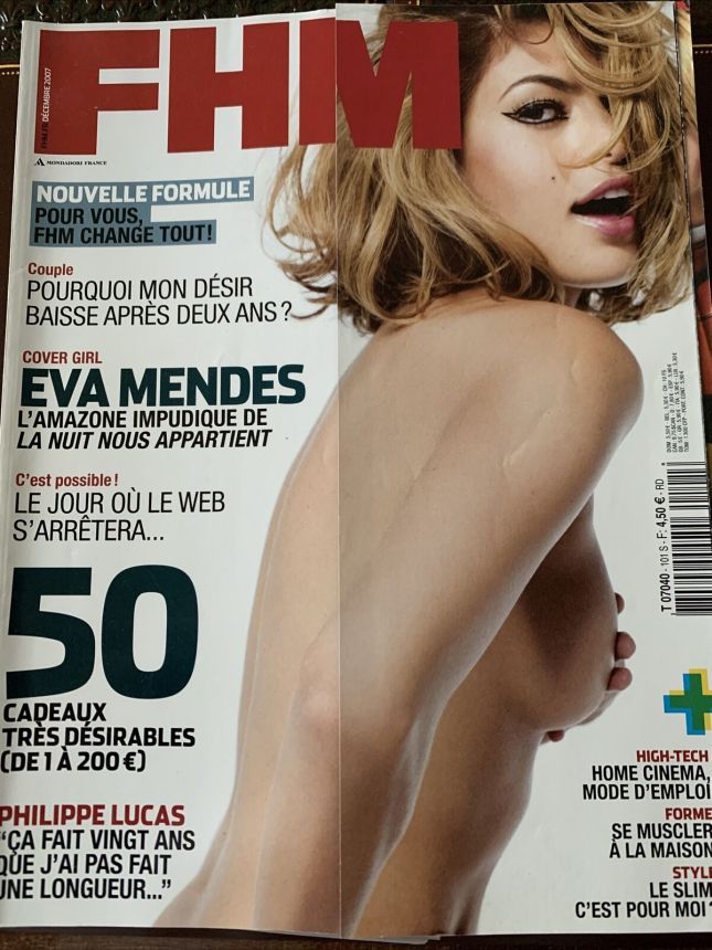 FHM FRANCE magazine side cover Issue 101  December 2007