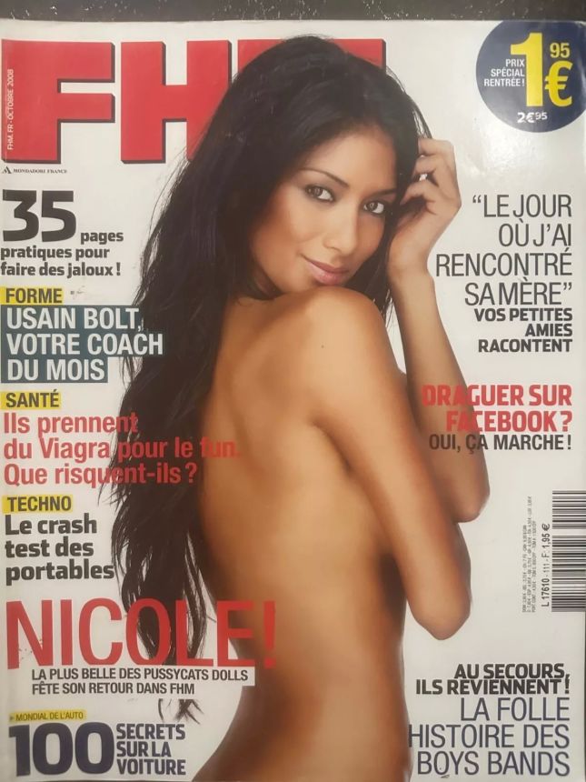 FHM FRANCE magazine side cover  October 2008