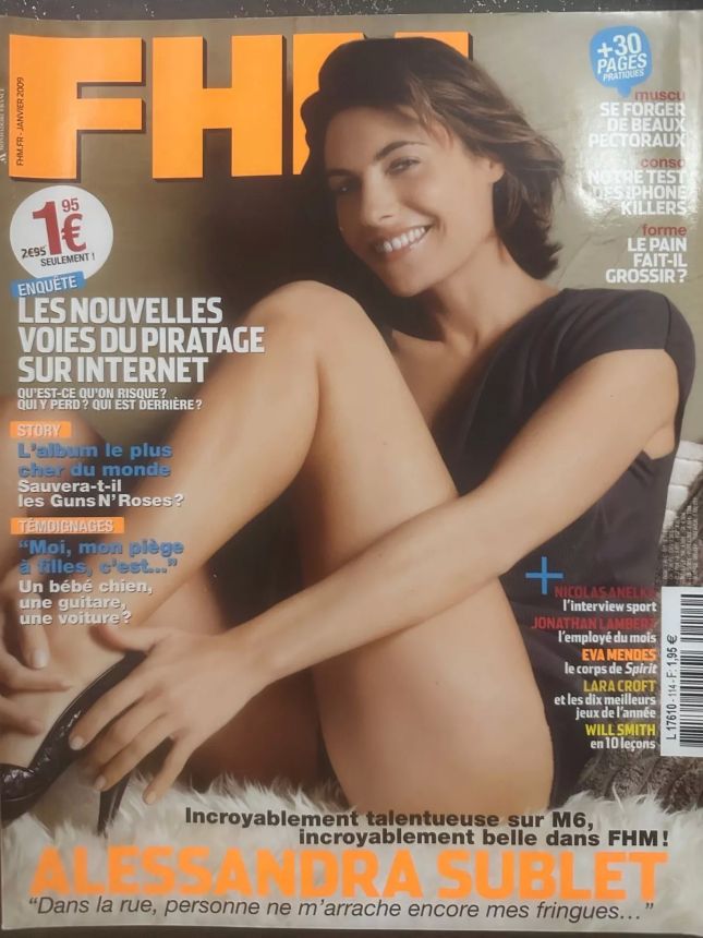 FHM FRANCE magazine side cover  January 2009