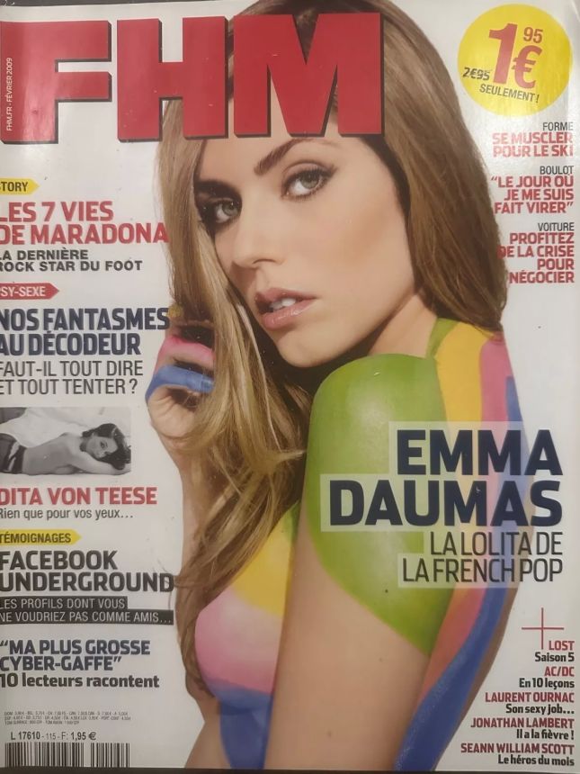 FHM FRANCE magazine side cover  February 2009