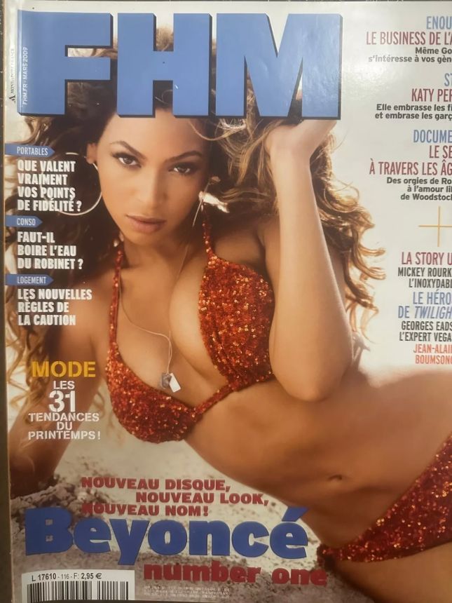 FHM FRANCE magazine side cover  March 2009
