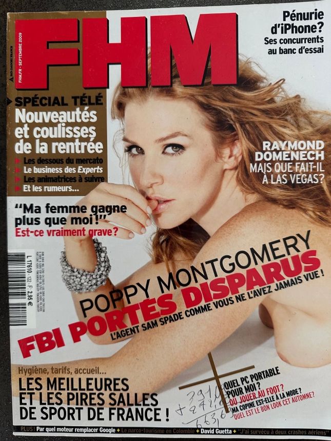 FHM FRANCE magazine side cover  September 2009