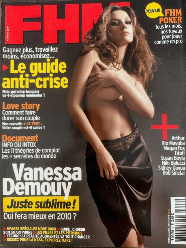FHM FRANCE magazine side cover  February 2010