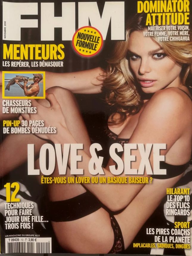 FHM FRANCE magazine side cover  November 2010