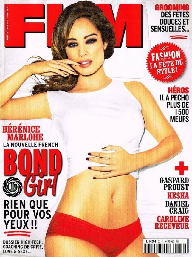 FHM FRANCE magazine side cover  December 2012