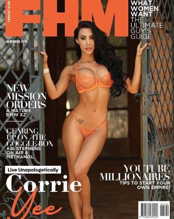 FHM FRANCE magazine side cover  November 2023