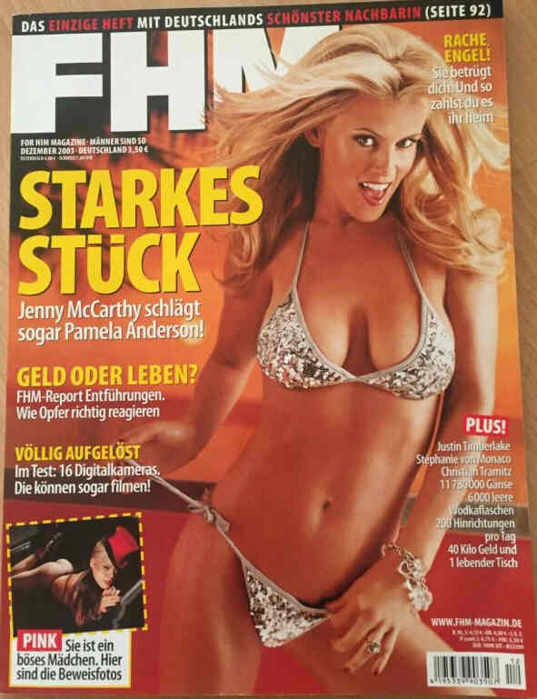 FHM GERMANY magazine side cover  October 2003