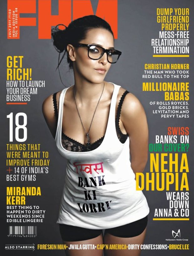FHM INDIA magazine side cover  July 2011