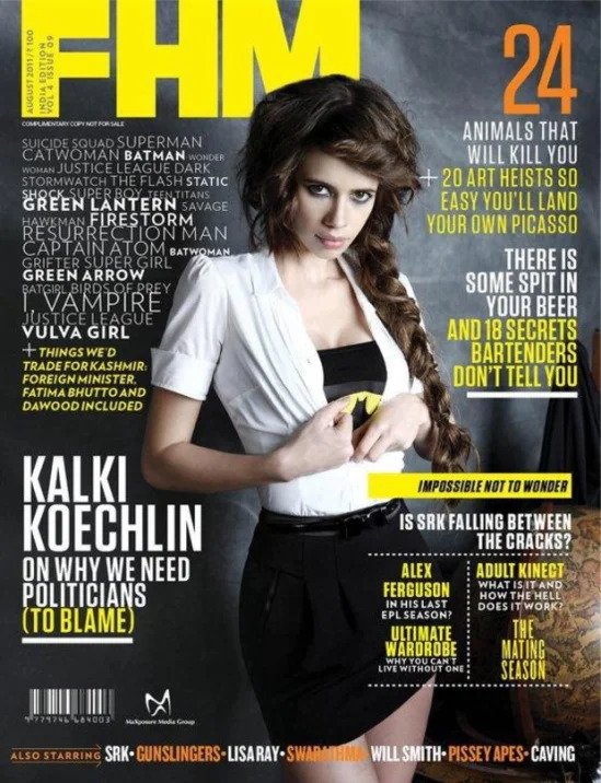FHM INDIA magazine side cover  August 2011