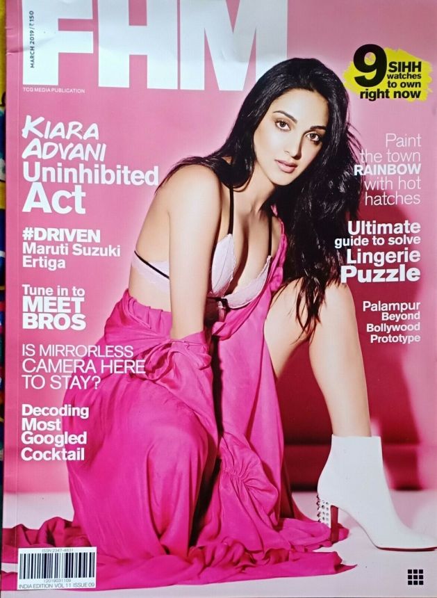 FHM INDIA magazine side cover  March 2019