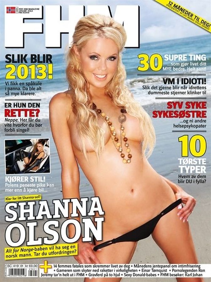 FHM NORWAY magazine side cover  January 2013
