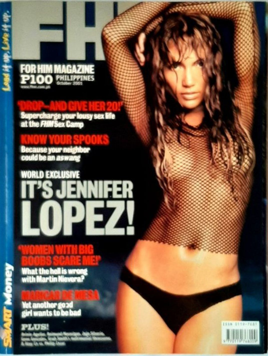 FHM PHILIPPINES magazine side cover  October 2001