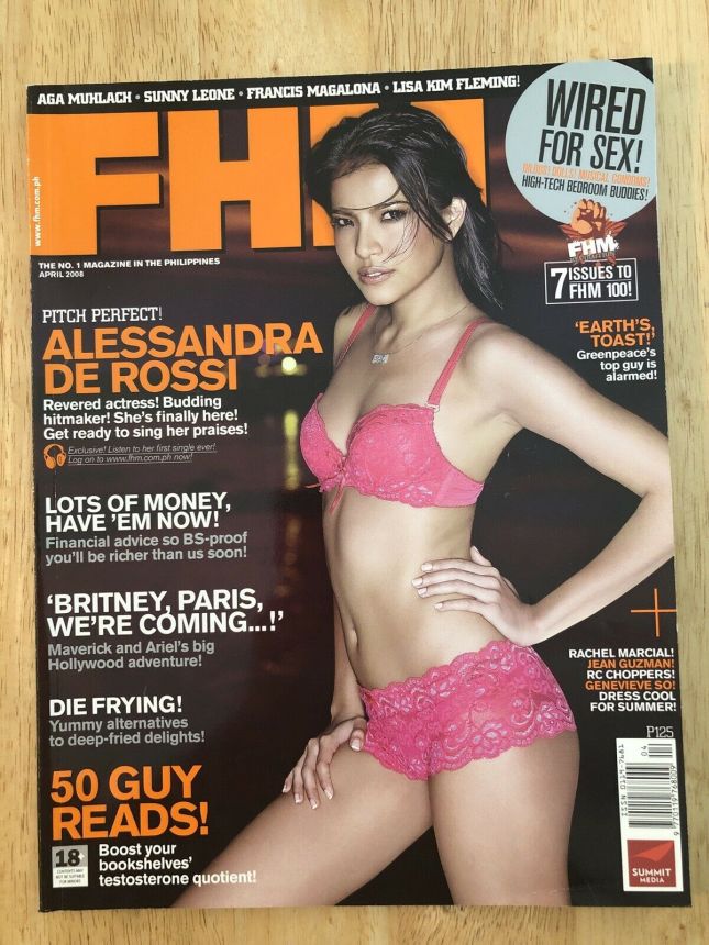 FHM PHILIPPINES magazine side cover  April 2008