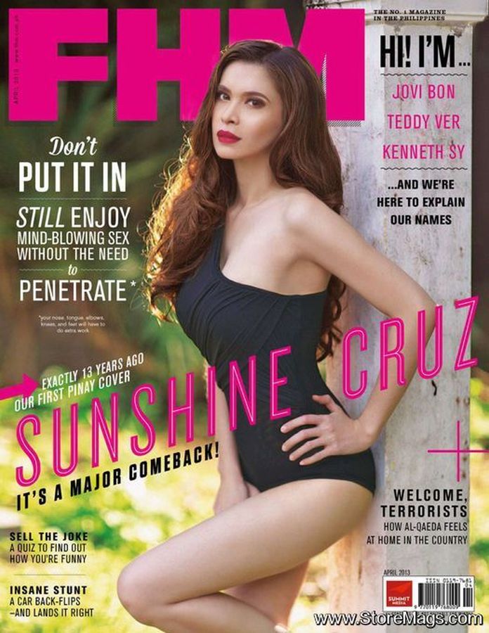 FHM PHILIPPINES magazine side cover  April 2013